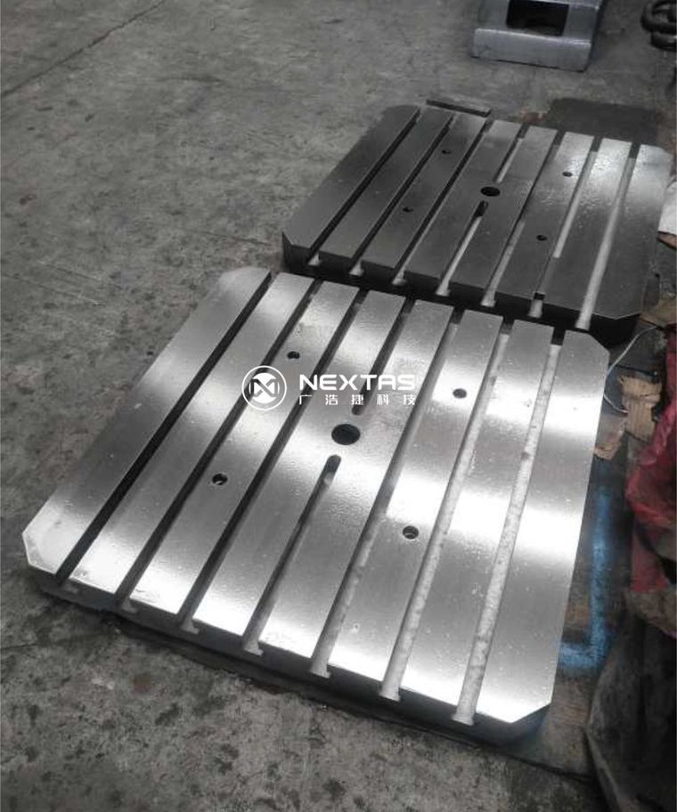 Placa base con ranura en T para utillajes modulares de columna