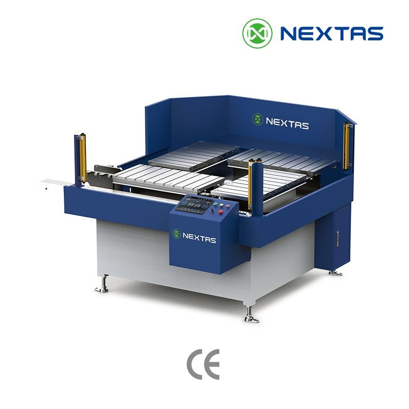 Cambiador automático de palés Nextas para preparar trabajos fuera de la zona de corte