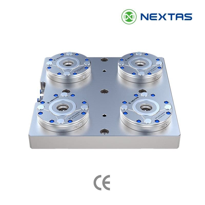 Sistema de punto cero Nextas de cuatro estaciones para cambiar palés y utillajes