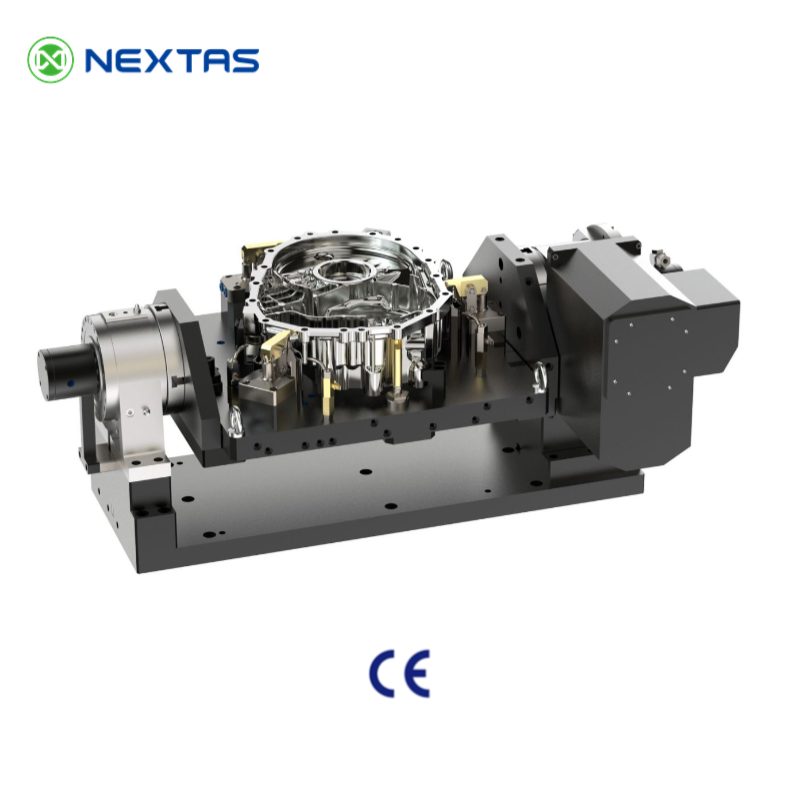Utillaje hidráulico rotativo de Nextas para mecanizado multicaras en cuarto eje